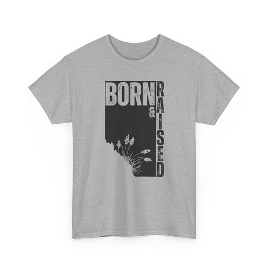 Born & Raised in Alberta Unisex Cotton Tee - Perfect for Proud Locals