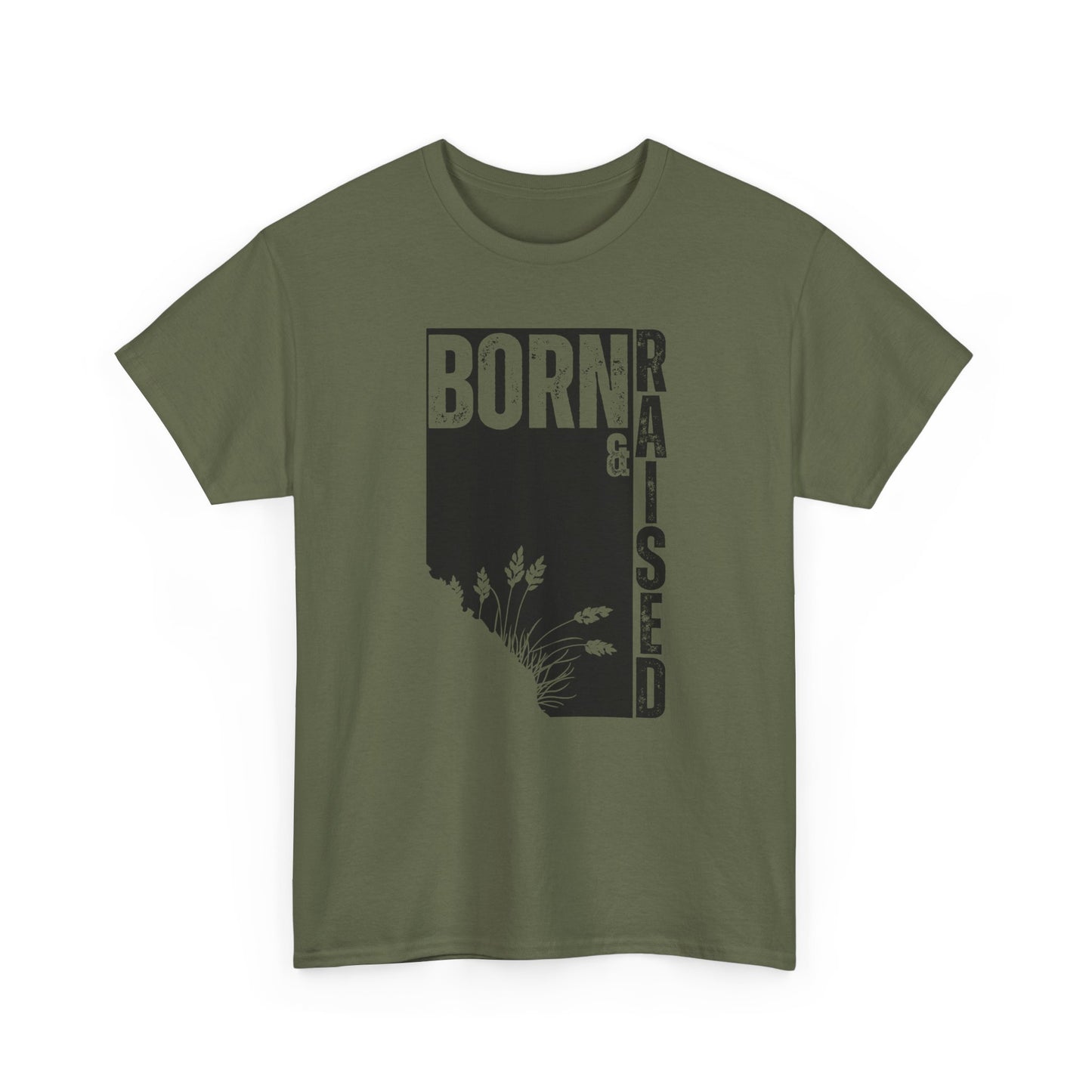 Born & Raised in Alberta Unisex Cotton Tee - Perfect for Proud Locals