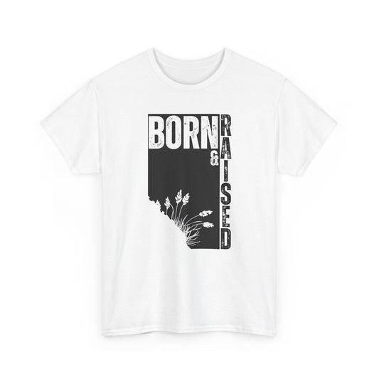 Born & Raised in Alberta Unisex Cotton Tee - Perfect for Proud Locals